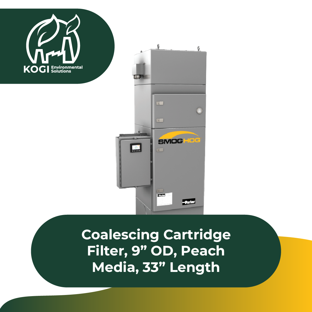 Coalescing Cartridge Filter – 9” OD, Peach Media, 33” Length (for Parker SHM Models)