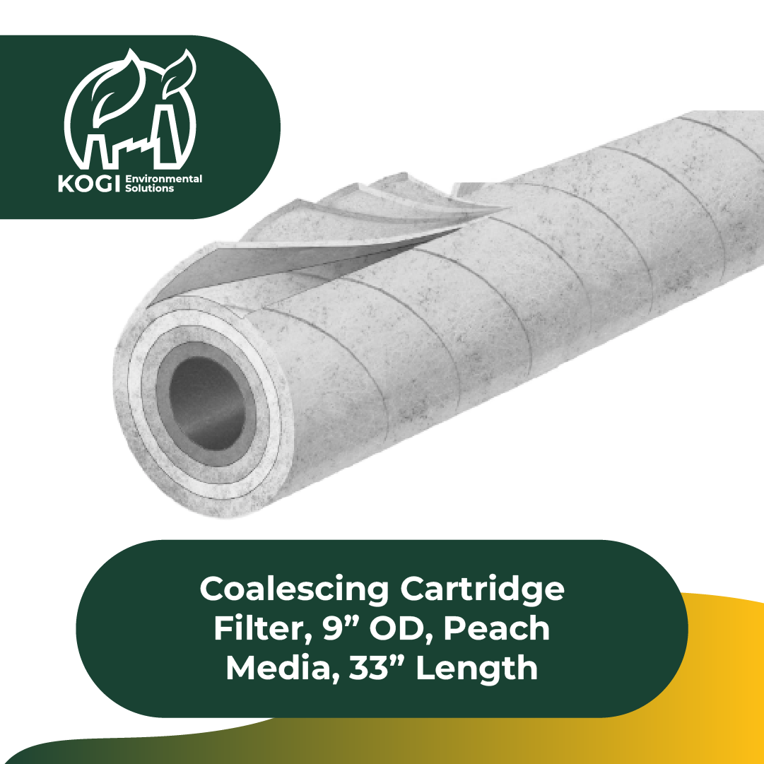 Coalescing Cartridge Filter – 9” OD, Peach Media, 33” Length (for Parker SHM Models)
